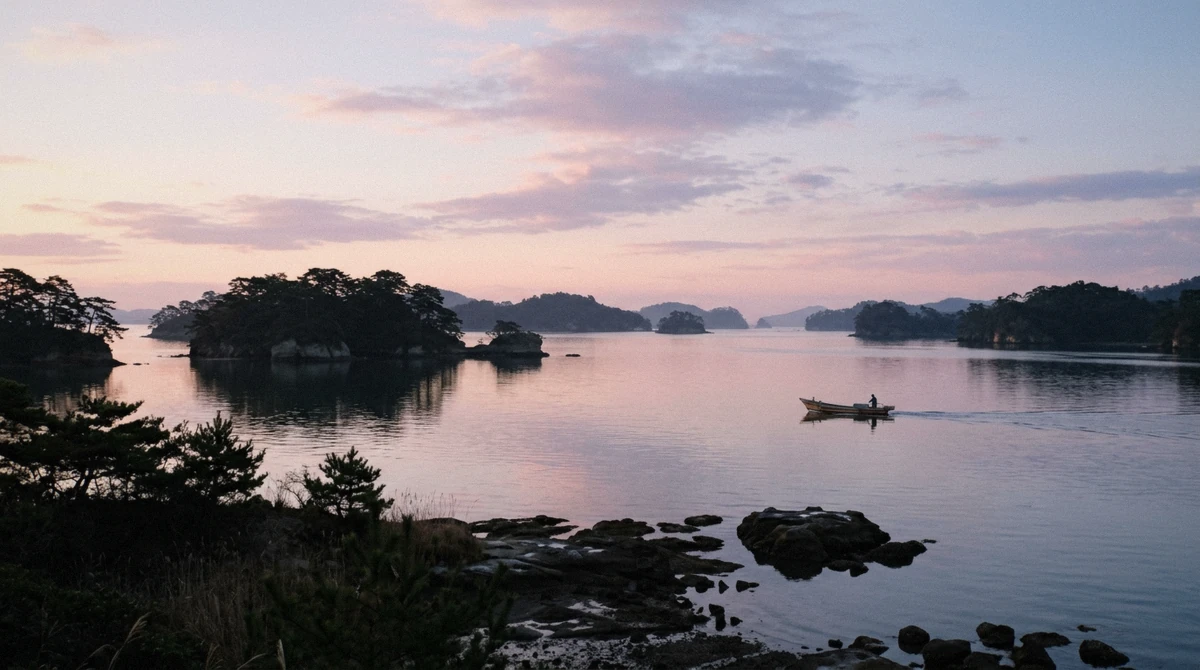Matsushima Bay at sunrise, the view you get only if you stay in Matsushima overnight