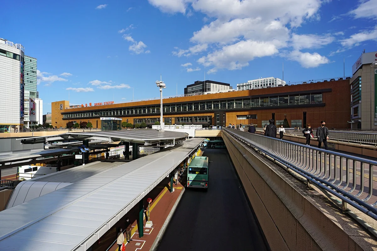 Sendai Station, where a Sendai and Matsushima half-day private tour usually begins